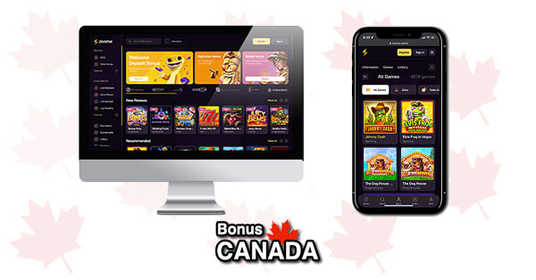 Zoome Casino desktop & Mobile